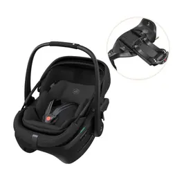 Coral Slide Pro Babyskydd inkl. Familyfix Slide Pro Base - Onyx Black | Bilbarnstolar | BabyMode