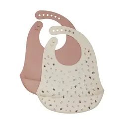 Silikon Haklapp 2-Pack - Perfectly Pale | Baby & Barn - Äta - Haklappar | BabyMode