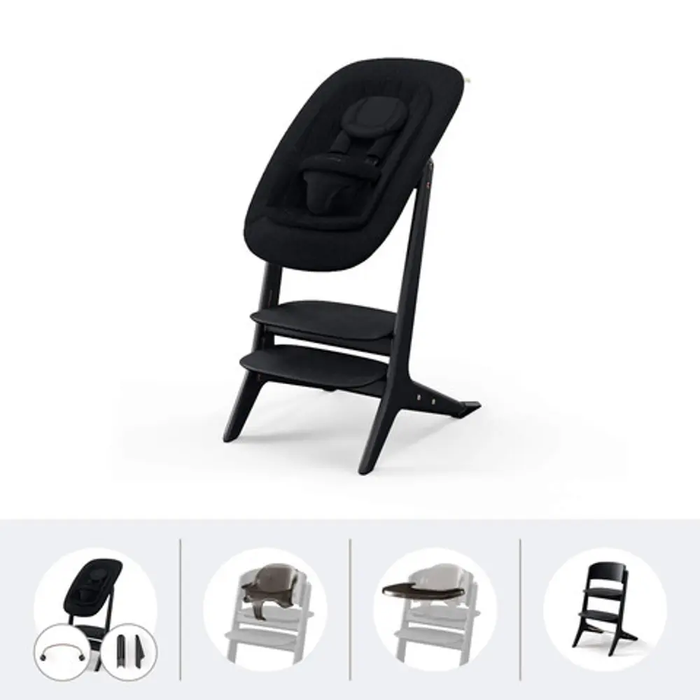 Cybex Platinum Lemo 4in1 Set Barnstol - Black Wood