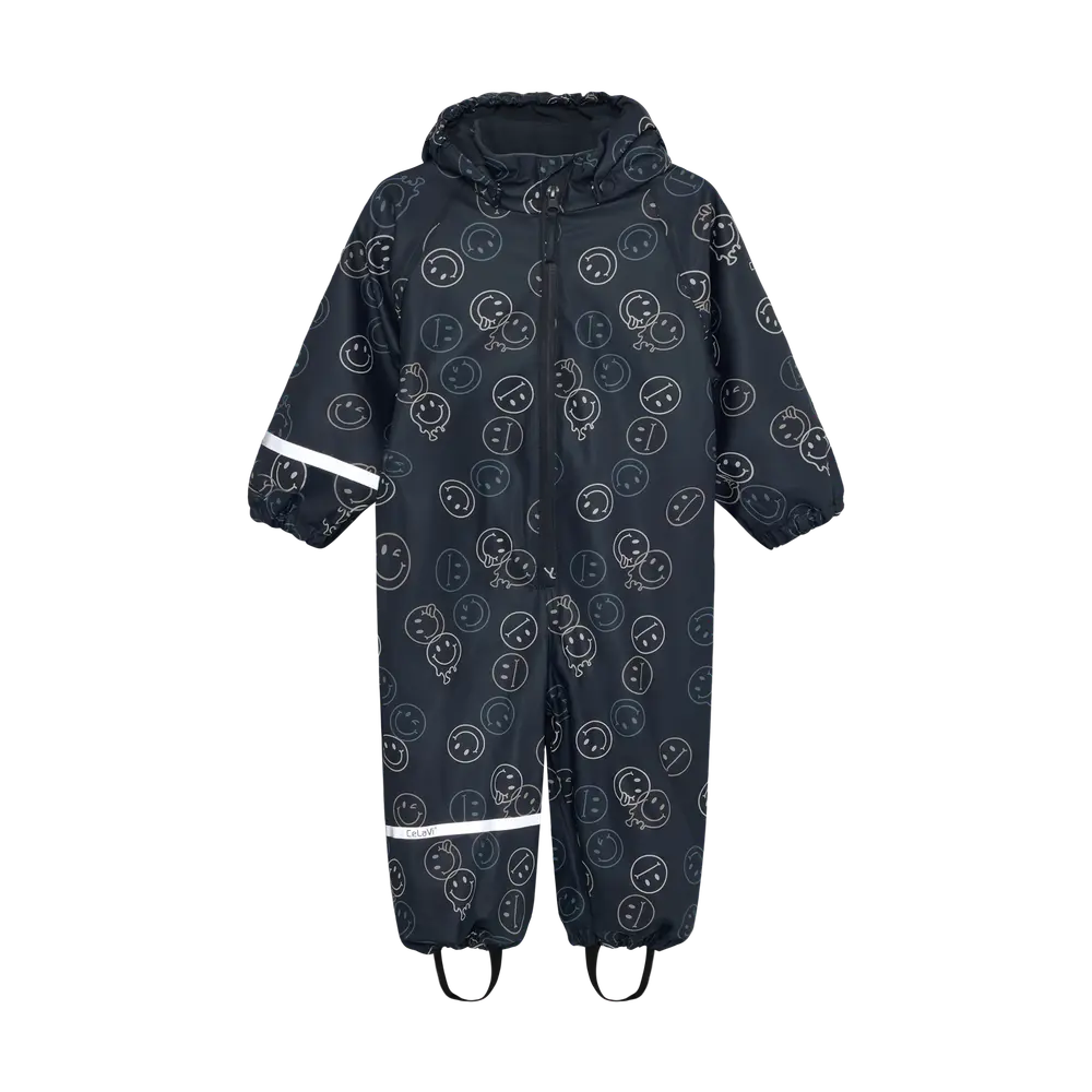 Celavi Regnoverall m. Fleece - Navy - 80