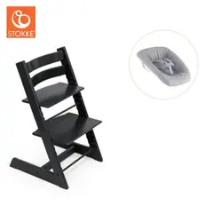 Tripp Trapp Stol bok & Newborn Set - Svart | Baby & Barn | BabyMode