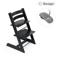 Stokke® Tripp Trapp Stol Bok Black Inkl. Newborn Set