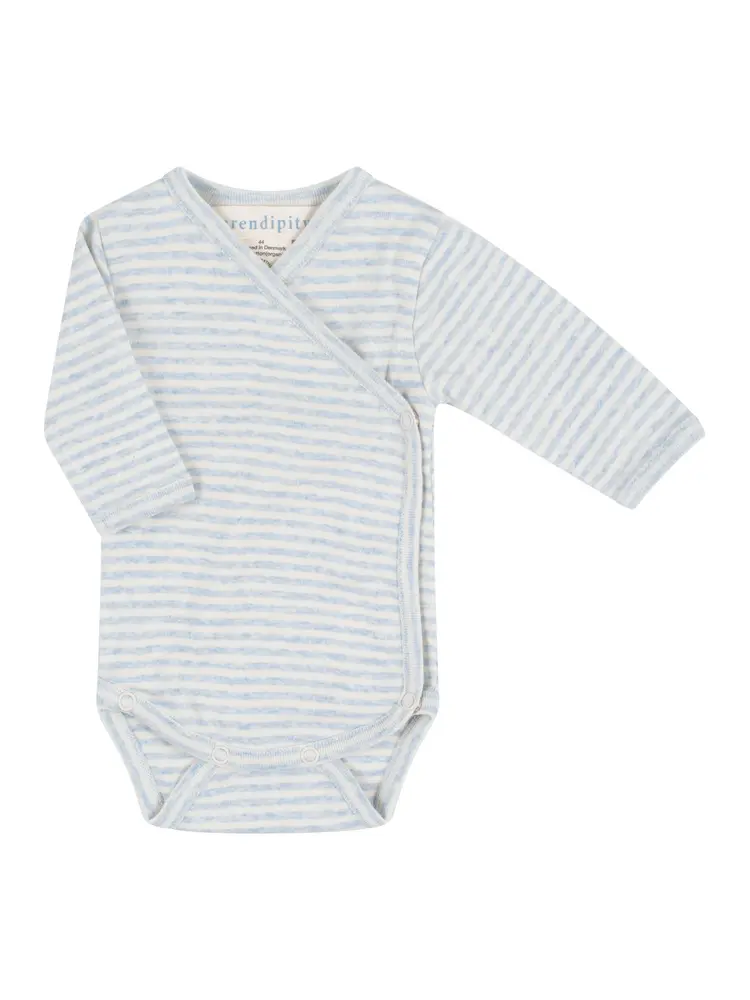 Body med omlott för nyfödda - Ljusblå - 56CM | Barnkläder - Bodys & overaller - Långärmad body | BabyMode