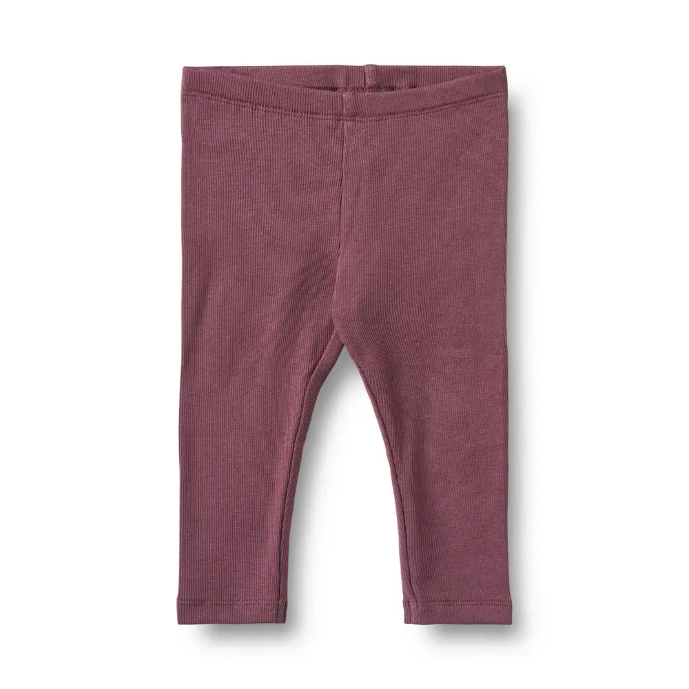 Wheat Jules Jersey Leggings - Eggplant - 74 | Barnkläder - Underdelar - Leggings | BabyMode