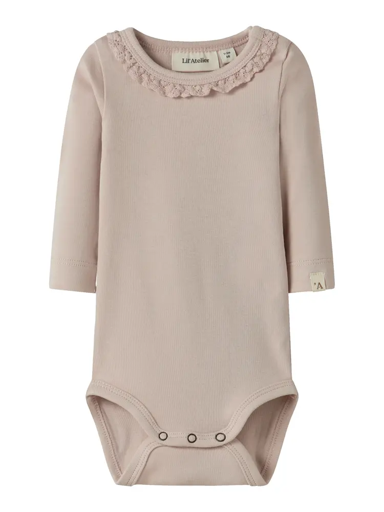 Layo Sup Långärmad Slim Body - Peach Whip - 68 | Barnkläder - Bodys & overaller - Långärmad body | BabyMode