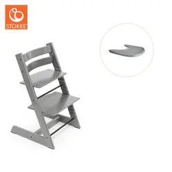 Tripp Trapp Stol & Bricka - Storm grå/grå | Baby & Barn | BabyMode