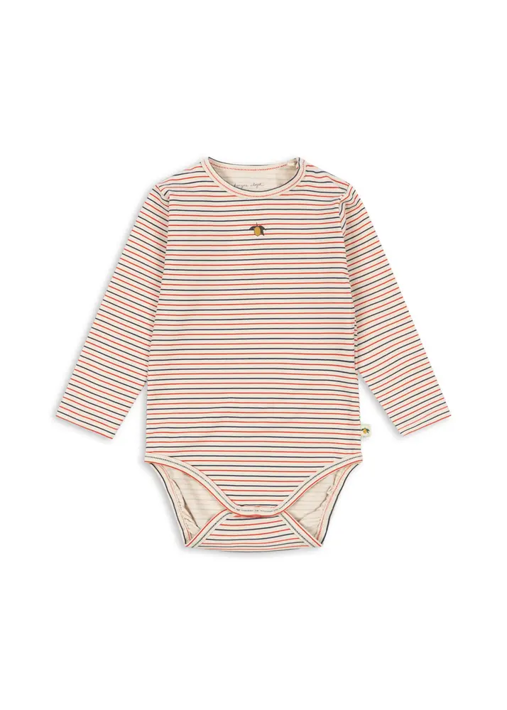 Långärmad Body - Stripe tricolore petit - 12 MDR. | Barnkläder - Bodys & overaller - Långärmad body | BabyMode