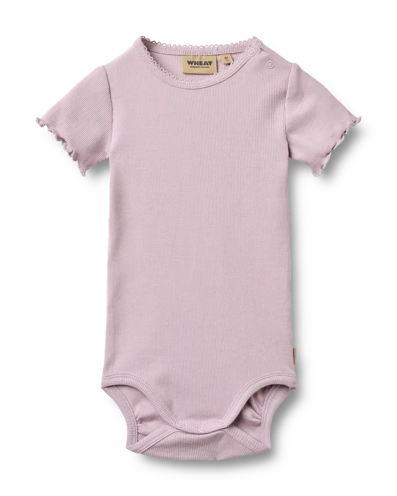 Maren Kortärmad Body - Lavender - 80 | Barnkläder - Bodys & overaller - Kortärmad body | BabyMode