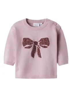 Rebow Stickad Tröja - Keepsake Lilac | Kläder - Toppar - Koftor, västar & tröjor | BabyMode