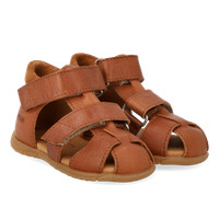 Prewalker Sandal m. Kardborre - Cognac/Cognac