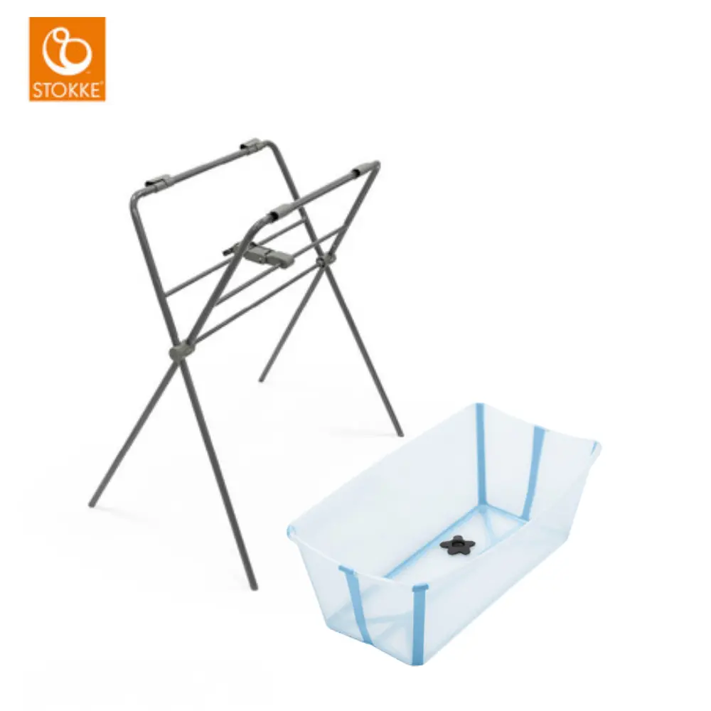 Stokke® Flexi Bath Badbalja Inkl. Stativ - Ocean Blue | Baby & Barn - Sköta - Badkar & badtillbehör | BabyMode
