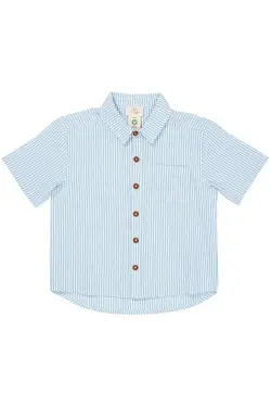 Bæk og bølge bluse - sky blue | Kläder - Toppar - Skjortor - Skjortor | BabyMode