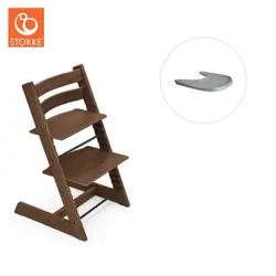 Tripp Trapp Stol & Bricka - Oak warm brown/grå | Baby & Barn | BabyMode