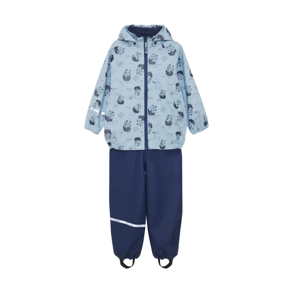 Regnset m. Tryck - Blue Fog - 90 | Barnkläder - Ytterplagg - Regnkläder | BabyMode