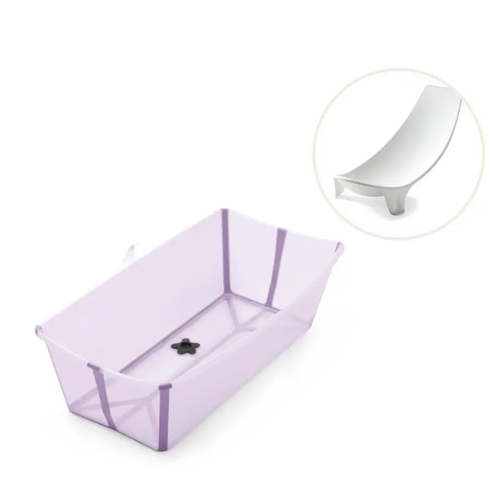 Stokke® Flexi Bath XL Badbalja Inkl. Badstöd - Lavender | Baby & Barn - Sköta - Badkar & badtillbehör | BabyMode