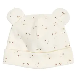 Sparkle Rib Björnmössa m. Öron - Balsam cream/ Walnut/ Oat