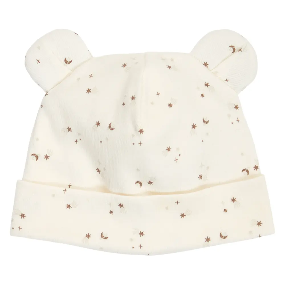 Sparkle Rib Björnmössa m. Öron - Balsam cream/ Walnut/ Oat - 44/50 | Barnkläder - Mössor, vantar och tossor - Mössor & balaclavas | BabyMode