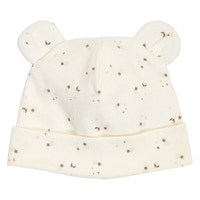 Sparkle Rib Björnmössa m. Öron - Balsam cream/ Walnut/ Oat