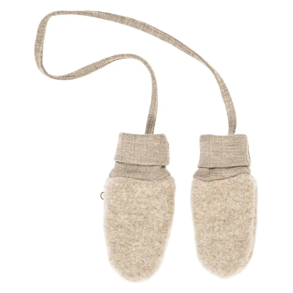 Vantar Woolly Merinoull/Fleece - Balsam Melange - 56/68 | Barnkläder - Ull - Ullmössor, ullvantar och ulltossor | BabyMode