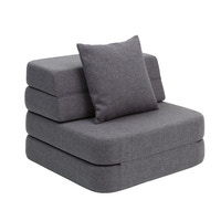 Soffa 3 -sits Single Soft - Mörkgrå/Svartgrå