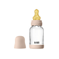 Nappflaska Glas Baby Latex Slow Flow 120 ml - Blush