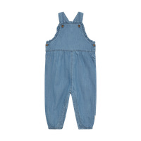 Chambray Hängselbyxor - Faded Denim