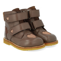 Tex Stövlar Med Velcro - Dark Taupe/Dusty Almond/Dark Taupe