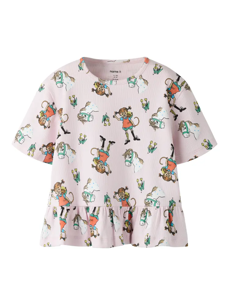 Name It Pippi T-Shirt - Cradle Pink - 110 | Barnkläder - Toppar - T-shirts & toppar | BabyMode