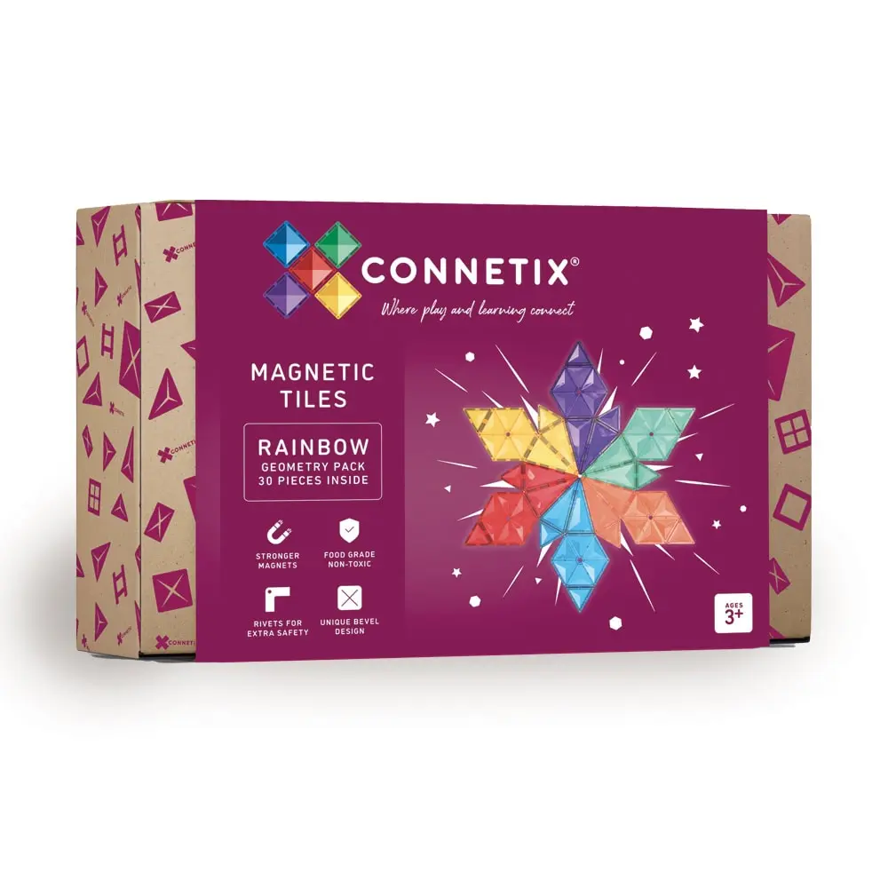 Geometry Pack - magnetsæt 30 dele - rainbow | Leksaker - Kreativ lek - Magnetiskt lekset | BabyMode