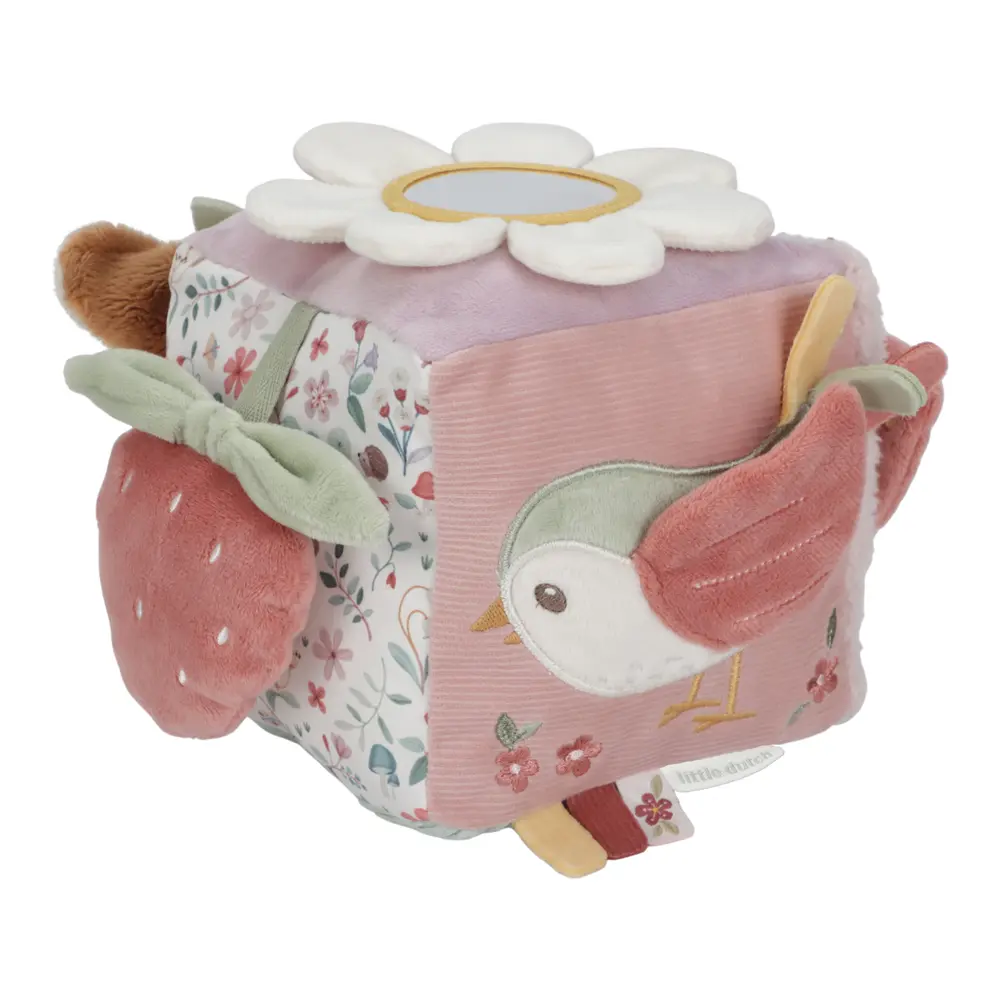 Mjuk Aktivitetskub Fairy Garden - Rosa | Leksaker - Babyleksaker - Aktivitetsleksaker | BabyMode