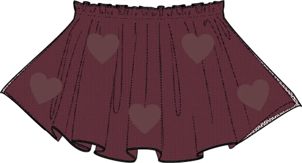 The New Siblings Vonda Mesh Kjol - Burgundy - 98