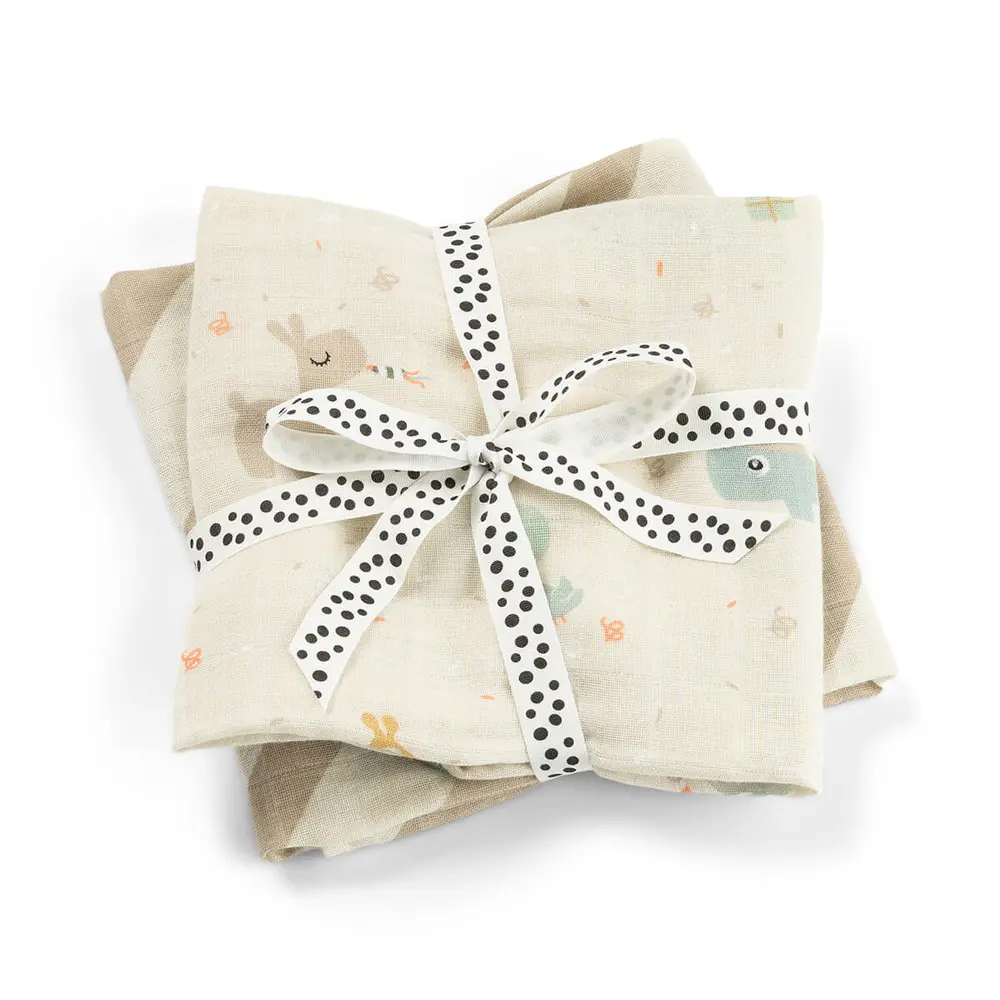 Done By Deer Muslinfilt 2-pack - Celebration Sand | Barnrum - Textilier - Muslinfiltar | BabyMode