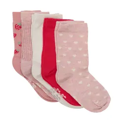 Mönstrade Strumpor 5-pack - Chinese Red | Kläder - Strumpor & strumpbyxor - Strumpor | BabyMode