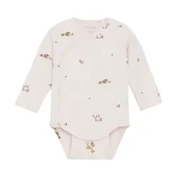 Långärmad Omlottbody - Mauve Chalk | Kläder - Bodys & overaller - Omlottbody | BabyMode