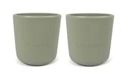 Silikonmugg 2-pack - Green | Baby & Barn - Äta - Barnserviser | BabyMode