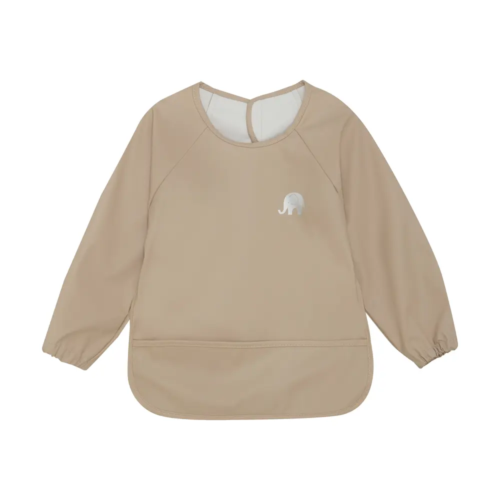 Celavi Långärmad Haklapp - White Pepper | Baby & Barn - Äta - Haklappar | BabyMode