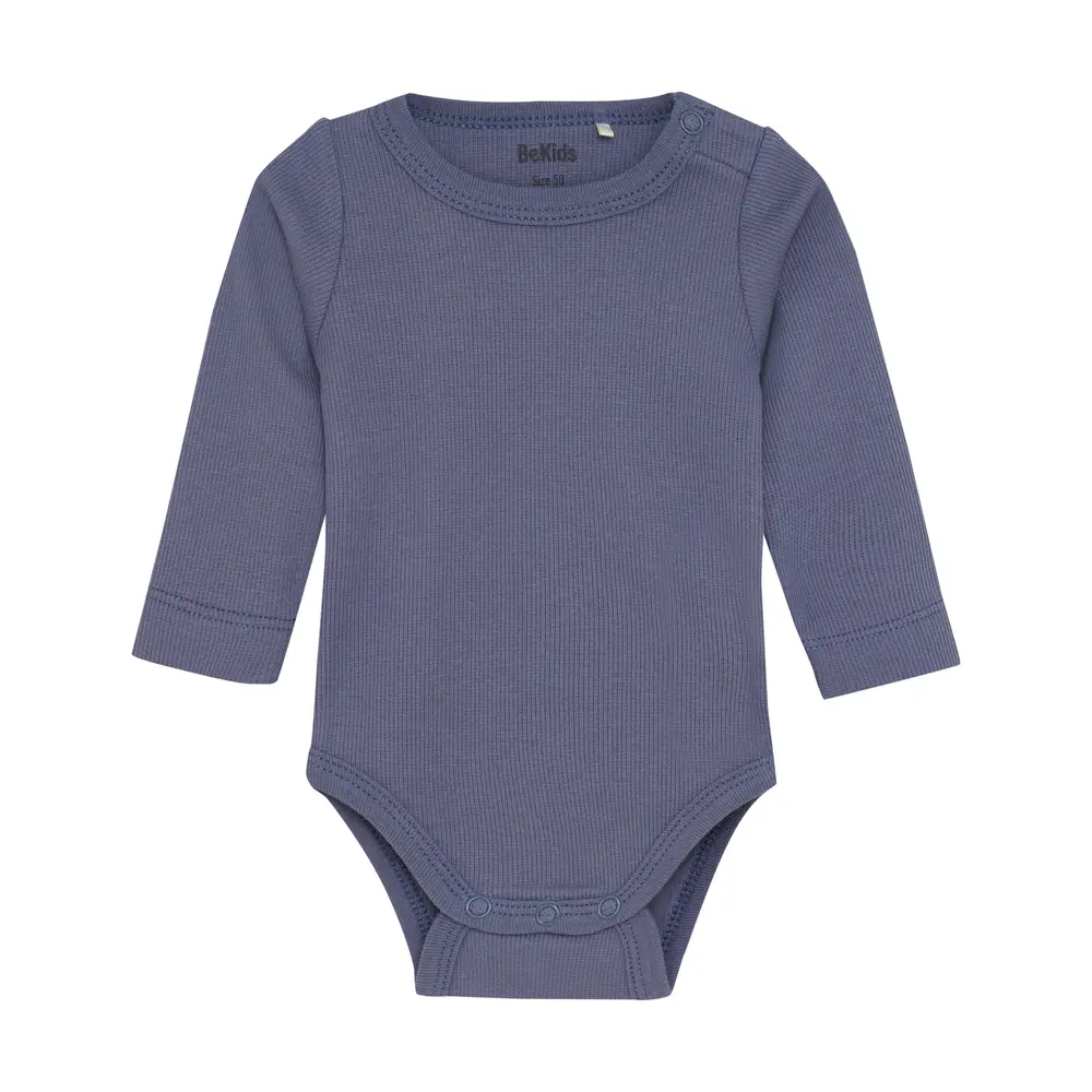 Långärmad Body - Folkstone Gray Melange - 80 | Barnkläder - Bodys & overaller - Långärmad body | BabyMode