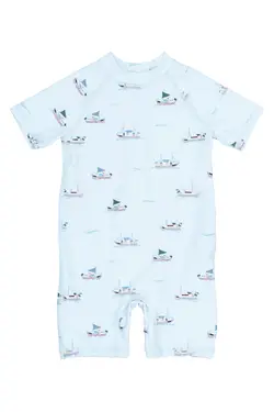 Emmet Baddräkt - Illusion Blue Boat AOP | Barnkläder - Badkläder - Baddräkter & bikinis | BabyMode