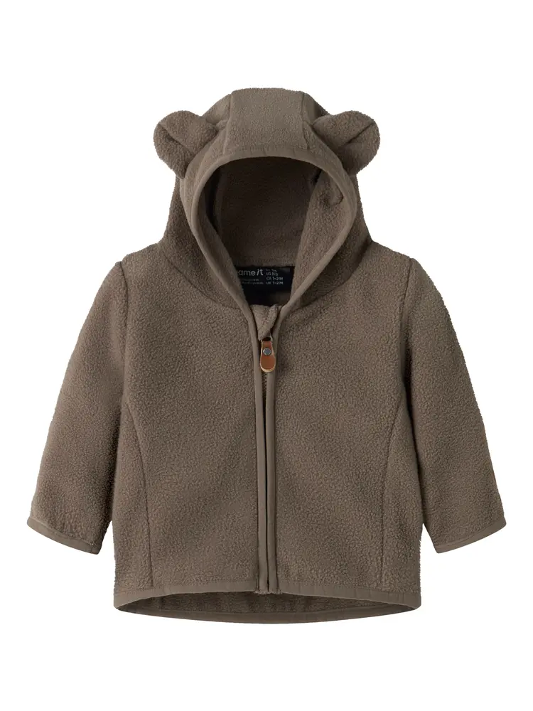 Name It Meeko Fleece Jacka - Walnut - 68