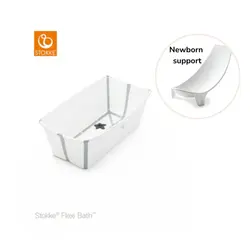 Stokke Flexi Bath Vit + Flexi Bath Stöd Till Nyfödd | Baby & Barn | BabyMode