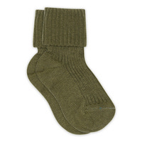 Ankelstrumpor Baby Rib - Olivine