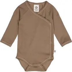 Långärmad Omlottbody - Walnut | Kläder - Bodys & overaller - Omlottbody | BabyMode