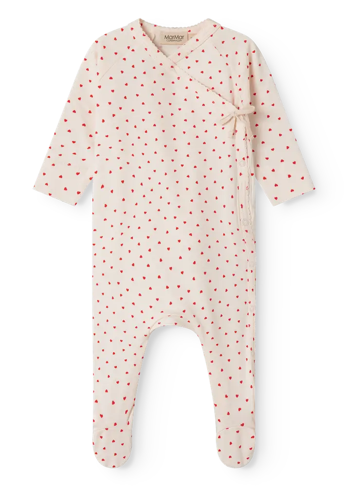 Rubetta Jumpsuit - Happy Hearts - 56/2 MDR. | Barnkläder - Bodys & overaller - Jumpsuit med fot | BabyMode