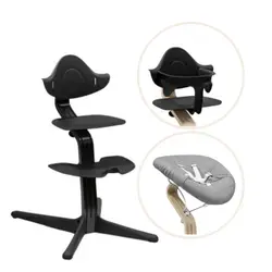 Nomi-paket – Barnstol, nyföddsats och babysats – svart/svart