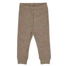 Byxor Woolly Rib - Walnut Melange | Kläder - Underdelar - Byxor | BabyMode