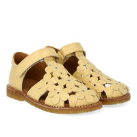 Sandal med blomster og velcro - 2706