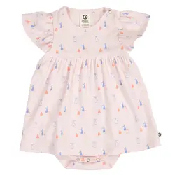 Picnic Rib Bodyklänning - Primrose/ Shell blue/ Tofu