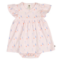 Picnic Rib Bodyklänning - Primrose/ Shell blue/ Tofu