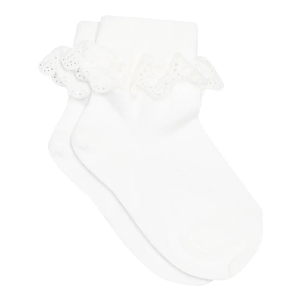 Ankelstrumpor med Volang - White - 15/16 | Barnkläder - Strumpor & strumpbyxor - Strumpor | BabyMode