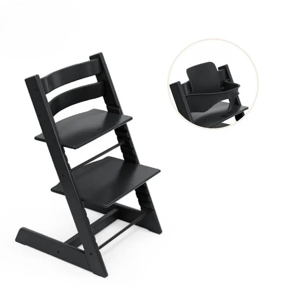 Stokke&reg; Tripp Trapp Stol Bok Inkl. Babyset - Black